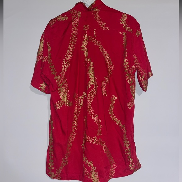 Hawaiian Men's gold Puakenikeni Aloha Shirt size large - Picture 3 of 10
